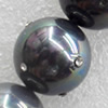 Plated AB South Sea Shell Beads, Round, 14mm, Hole:Approx 1mm, Sold per 16-inch Strand