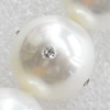 South Sea Shell Beads, Round, 8mm, Hole:Approx 1mm, Sold per 16-inch Strand