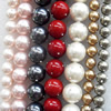 South Sea Shell Beads, Mixed color, Round, 8mm, Hole:Approx 1mm, Sold per 16-inch Strand