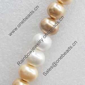 South Sea Shell Beads, Oval, 13x15mm, Hole:Approx 1mm, Sold per 16-inch Strand