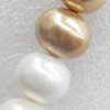 South Sea Shell Beads, Oval, 13x15mm, Hole:Approx 1mm, Sold per 16-inch Strand