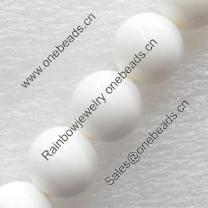 South Sea Shell Beads, Round, 10mm, Hole:Approx 1mm, Sold per 16-inch Strand