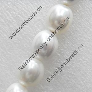 South Sea Shell Beads, Oval, 13x15mm, Hole:Approx 1mm, Sold per 16-inch Strand