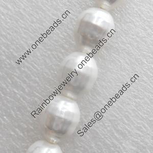 South Sea Shell Beads, Oval, 13x16mm, Hole:Approx 1mm, Sold per 16-inch Strand