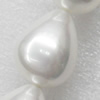 South Sea Shell Beads, Teardrop, 16x18mm, Hole:Approx 1mm, Sold per 16-inch Strand
