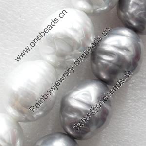 South Sea Shell Beads, Oval, Mixed color, 27x30mm, Hole:Approx 1.5mm, Sold per 16-inch Strand