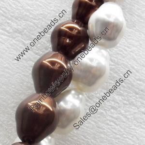 South Sea Shell Beads, Bicone, Mixed color, 14x17mm, Hole:Approx 1mm, Sold per 16-inch Strand
