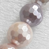 South Sea Shell Beads, 128Facets, 10mm, Hole:Approx 1mm, Sold per 16-inch Strand