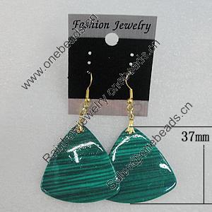 Resin Earrings, Triangle 37x37mm, Sold by Group