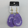 Resin Earrings, Teardrop 43x33mm, Sold by Group