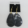 Resin Earrings, Teardrop 43x33mm, Sold by Group