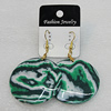 Resin Earrings, Flat Round 40mm, Sold by Group