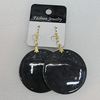 Resin Earrings, Flat Round 40mm, Sold by Group