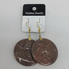 Resin Earrings, Flat Round 40mm, Sold by Group