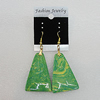 Resin Earrings, Trapezia 42x27mm, Sold by Group