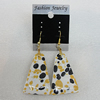 Resin Earrings, Trapezia 42x27mm, Sold by Group