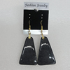Resin Earrings, Trapezia 42x27mm, Sold by Group