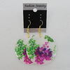 Resin Earrings, Flat Round 50mm, Sold by Group