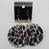 Resin Earrings, Flat Round 50mm, Sold by Group