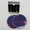 Resin Earrings, Flat Round 50mm, Sold by Group