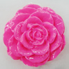 Resin Cabochons, No Hole Headwear & Costume Accessory, Flower 30mm, Sold by Bag