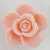 Resin Cabochons, No Hole Headwear & Costume Accessory, Flower 30mm, Sold by Bag