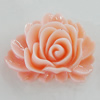 Resin Cabochons, No Hole Headwear & Costume Accessory, Flower 35x27mm, Sold by Bag