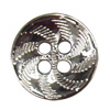 Plastic Button, Costume Accessories，Flat Round, 13mm in diameter，Hole:Approx 1.5mm, Sold by Bag