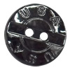 Plastic Button, Costume Accessories，Flat Round, 13mm in diameter，Hole:Approx 1.5mm, Sold by Bag