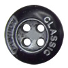 Plastic Button, Costume Accessories，Flat Round, 13mm in diameter，Hole:Approx 1.5mm, Sold by Bag