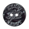 Plastic Button, Costume Accessories，Flat Round, 13mm in diameter，Hole:Approx 1.5mm, Sold by Bag