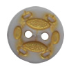 Plastic Button, Costume Accessories，Flat Round, 13mm in diameter，Hole:Approx 1.5mm, Sold by Bag