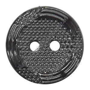 Plastic Button, Costume Accessories，Flat Round, 13mm in diameter，Hole:Approx 1.5mm, Sold by Bag