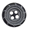 Plastic Button, Costume Accessories，Flat Round, 13mm in diameter，Hole:Approx 1.5mm, Sold by Bag