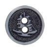 Plastic Button, Costume Accessories，Flat Round, 13mm in diameter，Hole:Approx 1.5mm, Sold by Bag