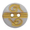 Plastic Button, Costume Accessories，Flat Round, 13mm in diameter，Hole:Approx 1.5mm, Sold by Bag