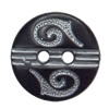 Plastic Button, Costume Accessories，Flat Round, 13mm in diameter，Hole:Approx 1.5mm, Sold by Bag