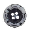 Plastic Button, Costume Accessories，Flat Round, 13mm in diameter，Hole:Approx 1.5mm, Sold by Bag