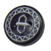 Plastic Button, Costume Accessories，Flat Round, 13mm in diameter，Hole:Approx 1.5mm, Sold by Bag