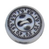 Plastic Button, Costume Accessories，Flat Round, 13mm in diameter，Hole:Approx 1.5mm, Sold by Bag