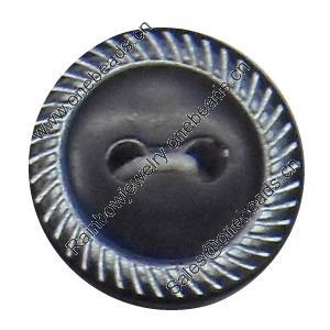 Plastic Button, Costume Accessories，Flat Round, 13mm in diameter，Hole:Approx 1.5mm, Sold by Bag