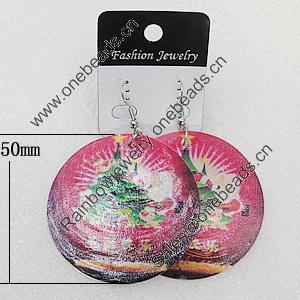 Shell Earrings, Flat Round 50mm, Sold by Group