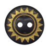Plastic Button, Costume Accessories，Flat Round, 13mm in diameter，Hole:Approx 1.5mm, Sold by Bag