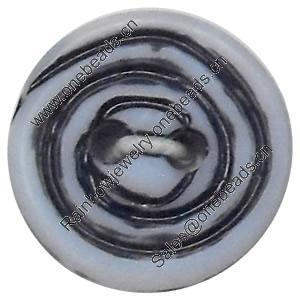 Plastic Button, Costume Accessories，Flat Round, 13mm in diameter，Hole:Approx 1.5mm, Sold by Bag