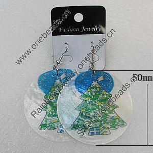 Shell Earrings, Flat Round 50mm, Sold by Group