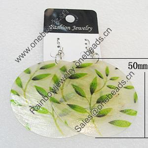 Shell Earrings, Flat Round 50mm, Sold by Group