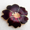 Cloisonne Brooch, Flower, 48x44mm, Sold by PC