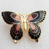 Cloisonne Brooch, Butterfly, 43x31mm, Sold by PC