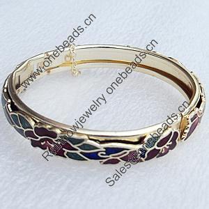 Cloisonne Bracelet, width:8mm, Inner diameter:48mm, Sold by PC