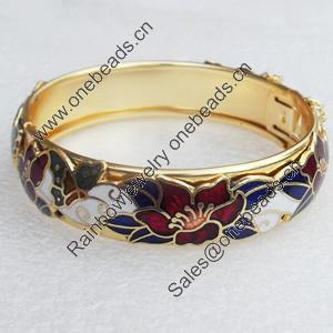 Cloisonne Bracelet, width:15mm, Inner diameter:58mm, Sold by PC